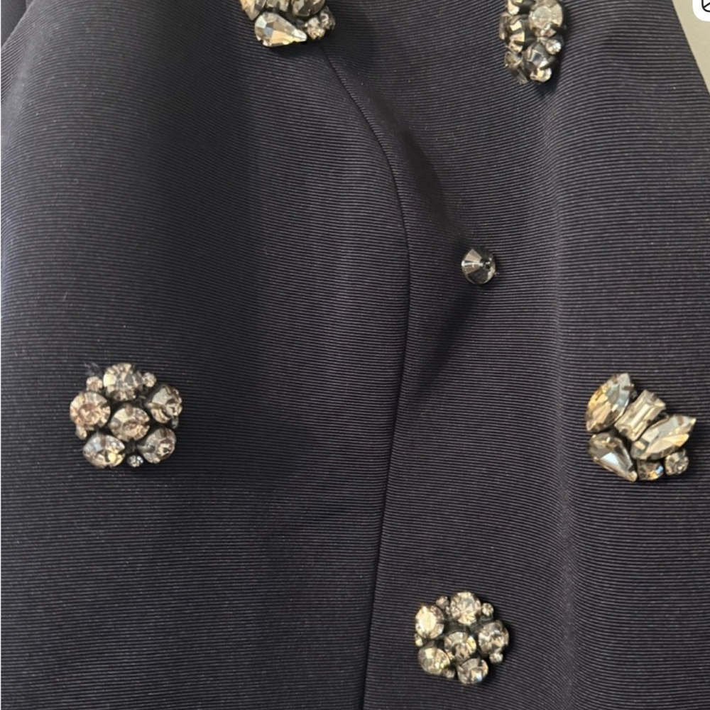 Amsale Navy Embellished Maxi Dress - Picture 6 of 12